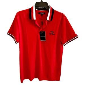 NWT Tommy Hilfiger men polo shirt, regular fit, red.  Size M